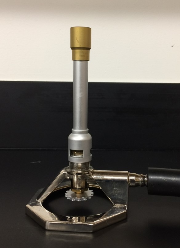 Photograph of a Bunsen burner.